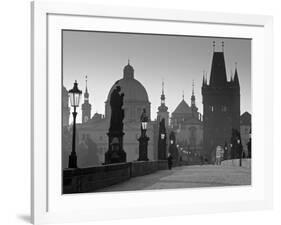 Charles Bridge, Prague, Czech Republic-Walter Bibikow-Framed Photographic Print