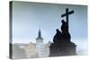 Charles Bridge Statues, Prague, Czech Republic, Europe-Angelo-Stretched Canvas