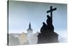 Charles Bridge Statues, Prague, Czech Republic, Europe-Angelo-Stretched Canvas