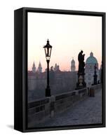 Charles Bridge, UNESCO World Heritage Site, Old Town, Prague, Czech Republic, Europe-Hans Peter Merten-Framed Stretched Canvas