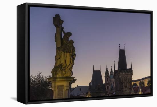 Charles Bridge, UNESCO World Heritage Site, Prague, Czech Republic, Europe-Angelo-Framed Stretched Canvas