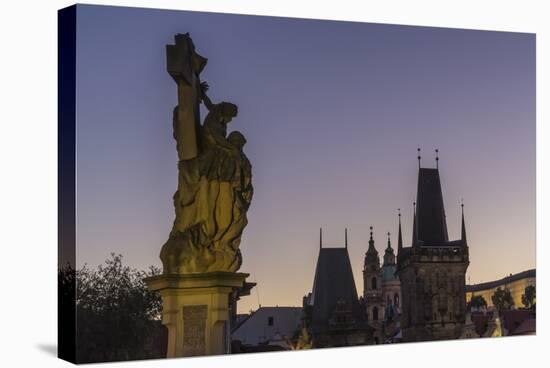 Charles Bridge, UNESCO World Heritage Site, Prague, Czech Republic, Europe-Angelo-Stretched Canvas