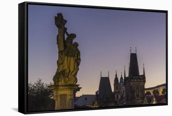 Charles Bridge, UNESCO World Heritage Site, Prague, Czech Republic, Europe-Angelo-Framed Stretched Canvas