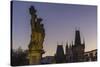 Charles Bridge, UNESCO World Heritage Site, Prague, Czech Republic, Europe-Angelo-Stretched Canvas