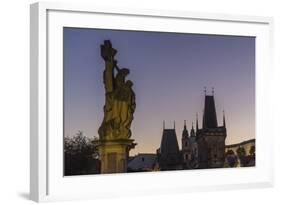 Charles Bridge, UNESCO World Heritage Site, Prague, Czech Republic, Europe-Angelo-Framed Photographic Print