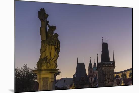 Charles Bridge, UNESCO World Heritage Site, Prague, Czech Republic, Europe-Angelo-Mounted Photographic Print