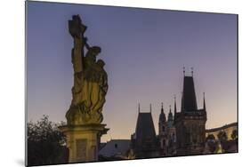 Charles Bridge, UNESCO World Heritage Site, Prague, Czech Republic, Europe-Angelo-Mounted Photographic Print