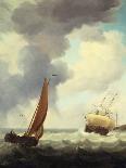 A Cutter in a Strong Breeze (Oil on Copper)-Charles Brooking-Giclee Print