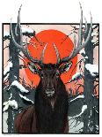 "Elk at Sunset,"January 6, 1923-Charles Bull-Giclee Print