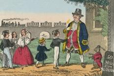 Teacher with Monkey Takes His Students on a Trip to London-Charles Butler-Art Print