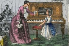 Young Girl Play a Piano-Charles Butler-Art Print