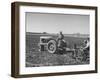 Charles C. Todd and Boyd Green Using the Tractor on the Country Farm-null-Framed Photographic Print