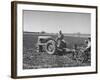 Charles C. Todd and Boyd Green Using the Tractor on the Country Farm-null-Framed Photographic Print