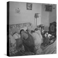 Charles C. Todd and His Family, Praying in the Morning Before Breakfast-Wallace Kirkland-Stretched Canvas