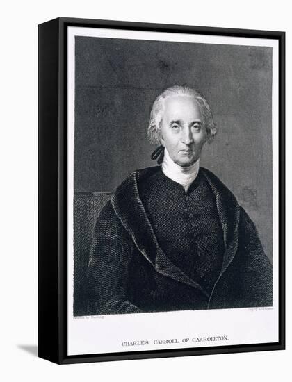 Charles Carroll of Carrollton, engraved by Asher Brown Durand-Chester Harding-Framed Stretched Canvas