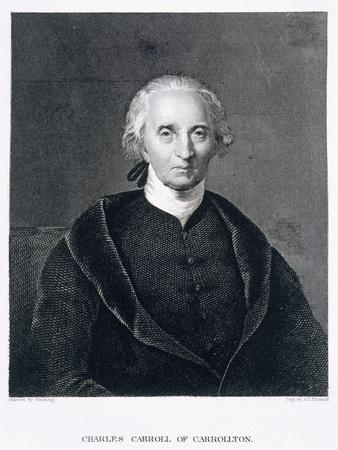 'Charles Carroll of Carrollton, engraved by Asher Brown Durand' Giclee