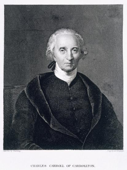 'Charles Carroll of Carrollton, engraved by Asher Brown Durand' Giclee