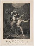 The Education of Achilles by the Centaur Chiron-Charles-Clément Bervic-Framed Stretched Canvas