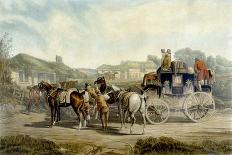 The Exeter to London Royal Mail Passing William Downe's Exeter Wagon-Charles Cooper Henderson-Giclee Print