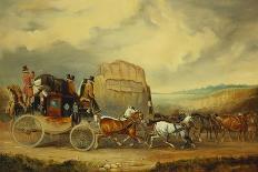 The Exeter to London Royal Mail Passing William Downe's Exeter Wagon-Charles Cooper Henderson-Giclee Print