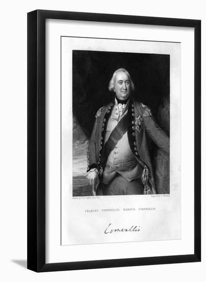 Charles Cornwallis (1738-180), 1st Marquess Cornwallis, 1839-S Freeman-Framed Giclee Print