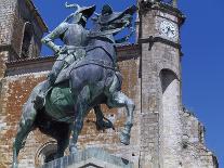 Spain, Trujillo, Plaza Mayor, Equestrian Statue of Francisco Pizarro-Charles Cottet-Giclee Print