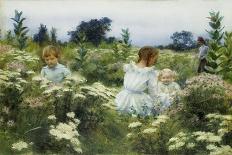 Among the Hollyhocks, 1904-Charles Courtney Curran-Giclee Print