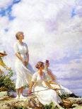 Among the Hollyhocks, 1904-Charles Courtney Curran-Giclee Print