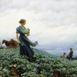 Milking Time-Charles Courtney Curran-Giclee Print