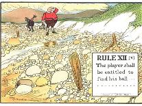 Rule Vi: a Ball Must Not be Pushed, Scraped Nor Spooned, from "Rules of Golf," Published circa 1905-Charles Crombie-Stretched Canvas