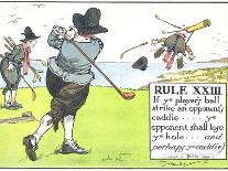 Rule Vi: a Ball Must Not be Pushed, Scraped Nor Spooned, from "Rules of Golf," Published circa 1905-Charles Crombie-Stretched Canvas