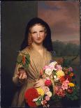 The Flower Girl, 1846 (Oil on Canvas)-Charles Cromwell Ingham-Stretched Canvas