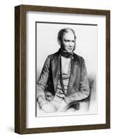 Charles Darwin, 1849 (Litho)-Thomas Herbert Maguire-Framed Premium Giclee Print