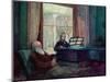 Charles Darwin and His Wife at the Piano-null-Mounted Giclee Print