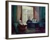 Charles Darwin and His Wife at the Piano-null-Framed Giclee Print