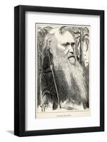 Charles Darwin, Depicted as a Wild Man of the Jungle-F. Waddy-Framed Photographic Print