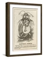 Charles Darwin English Naturalist Cartoon of the Darwinian Ancestor-Linley Sambourne-Framed Art Print