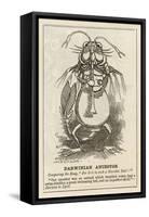 Charles Darwin English Naturalist Cartoon of the Darwinian Ancestor-Linley Sambourne-Framed Stretched Canvas