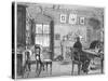 Charles Darwin, English Naturalist, in His Study, C1870-null-Stretched Canvas