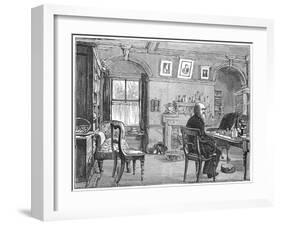 Charles Darwin, English Naturalist, in His Study, C1870-null-Framed Giclee Print