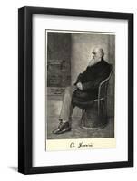 Charles Darwin English Naturalist Sitting in a Chair-Thomas Johnson-Framed Photographic Print