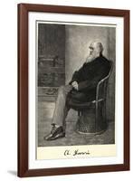 Charles Darwin English Naturalist Sitting in a Chair-Thomas Johnson-Framed Photographic Print