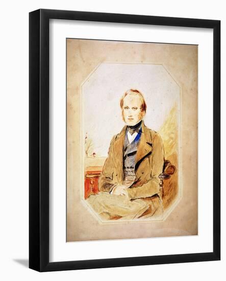 Charles Darwin, English Naturalist-George Richmond-Framed Giclee Print