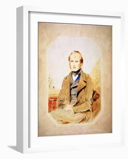 Charles Darwin, English Naturalist-George Richmond-Framed Giclee Print