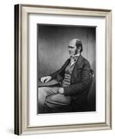 Charles Darwin (Engraving)-Maull & Fox-Framed Giclee Print