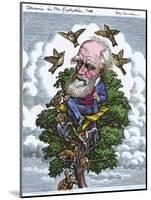 Charles Darwin In His Evolutionary Tree-Bill Sanderson-Mounted Photographic Print