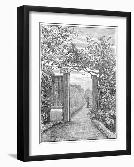 Charles Darwin in the Sand Walk at Down House, C1870-null-Framed Giclee Print