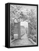 Charles Darwin in the Sand Walk at Down House, C1870-null-Framed Stretched Canvas