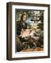 Charles Darwin on the Galapagos Islands-Andrew Howat-Framed Premium Giclee Print