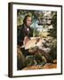 Charles Darwin on the Galapagos Islands-Andrew Howat-Framed Giclee Print
